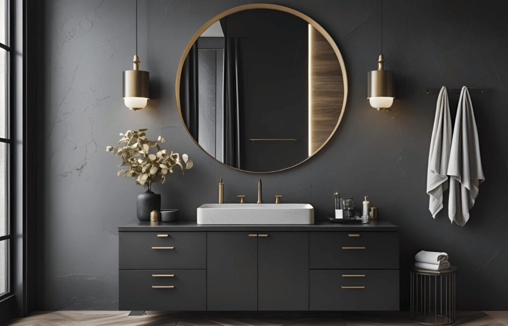Black Matte Mirror Frame