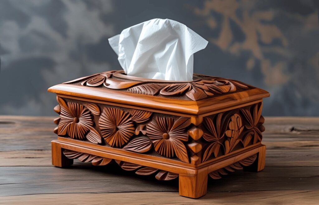 Chinioti Carved Tissue Box