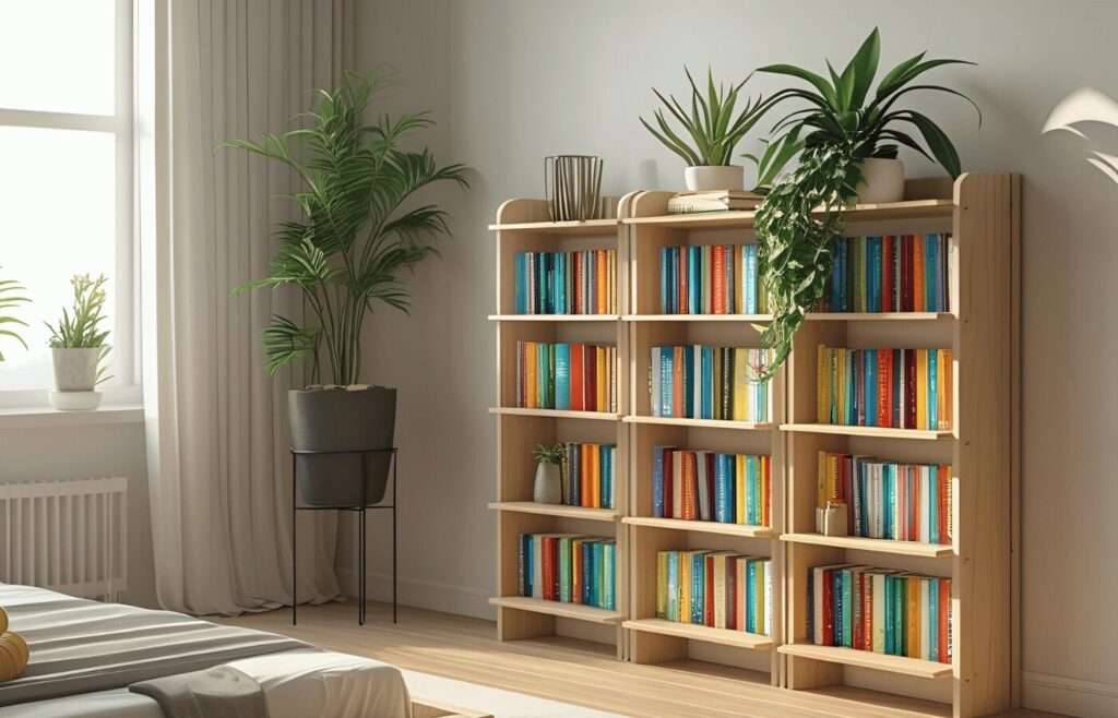 Compact Bookshelf Rack for Bedroom