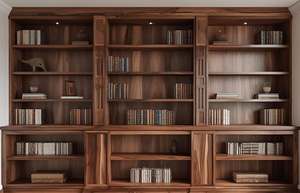Custom Bookshelf Design with Sheesham Wood