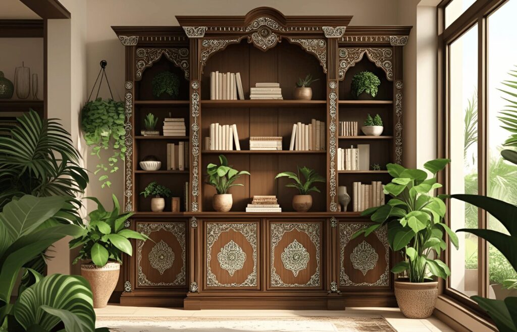 Elegant Bookshelf Design for Pakistani Homes