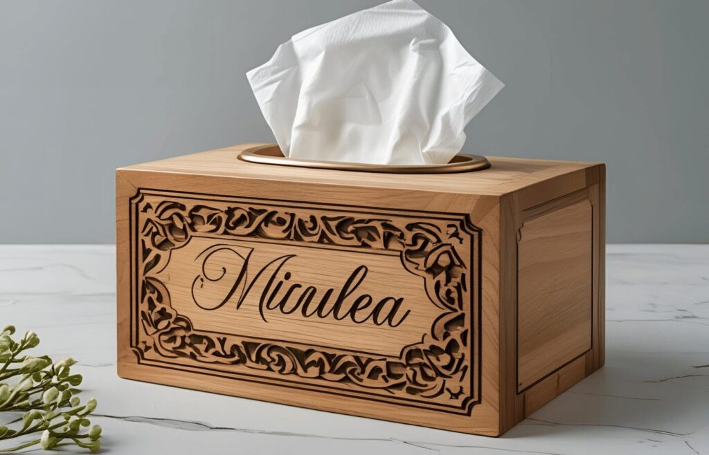Engraved Name Tissue Box