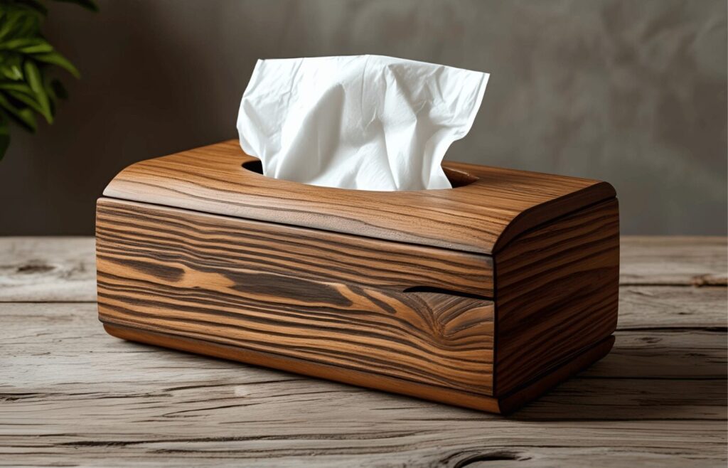 Foldable Wooden Tissue Cover