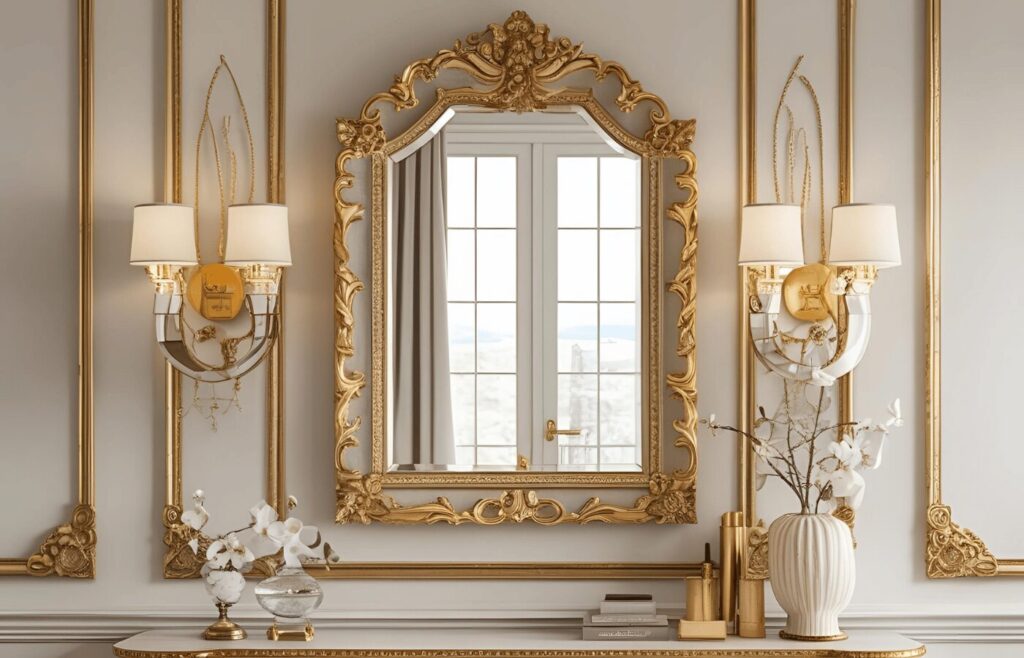 Gold Trim Mirror Frame