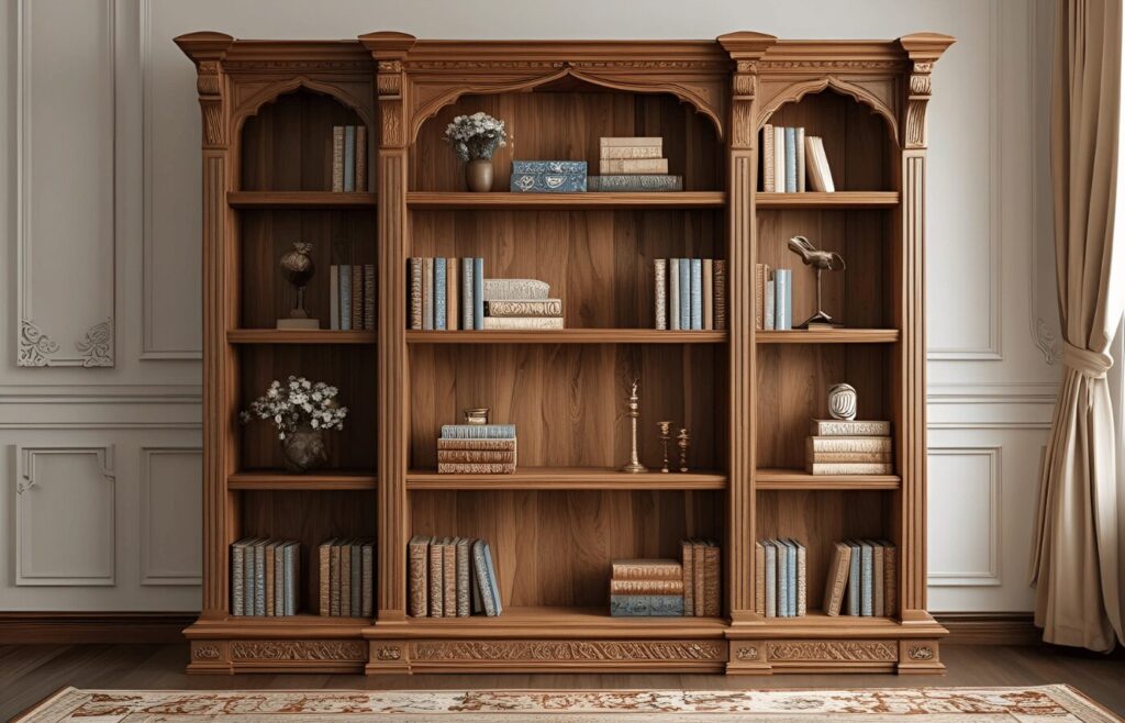 Handcrafted Wooden Bookshelf Design Pakistan