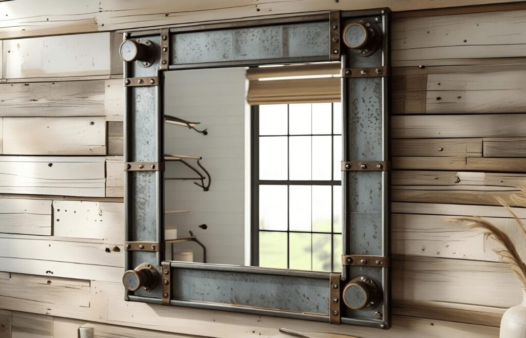 Industrial Metal Mirror Frame
