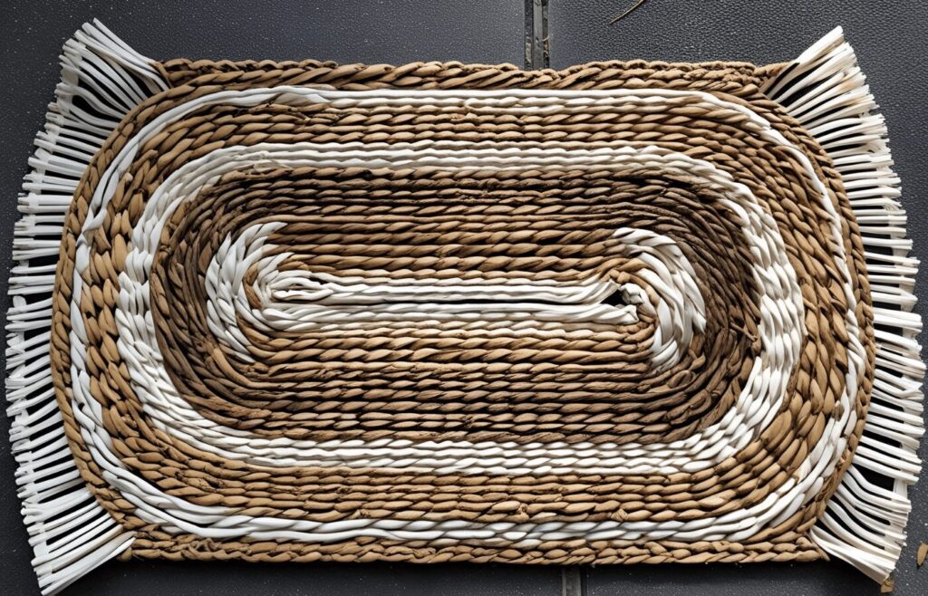 Large Plastic Straw Outdoor Mat 10x14