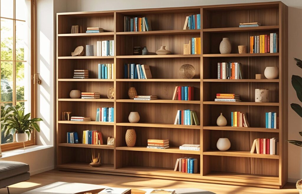 Modern Wooden Bookshelf Design