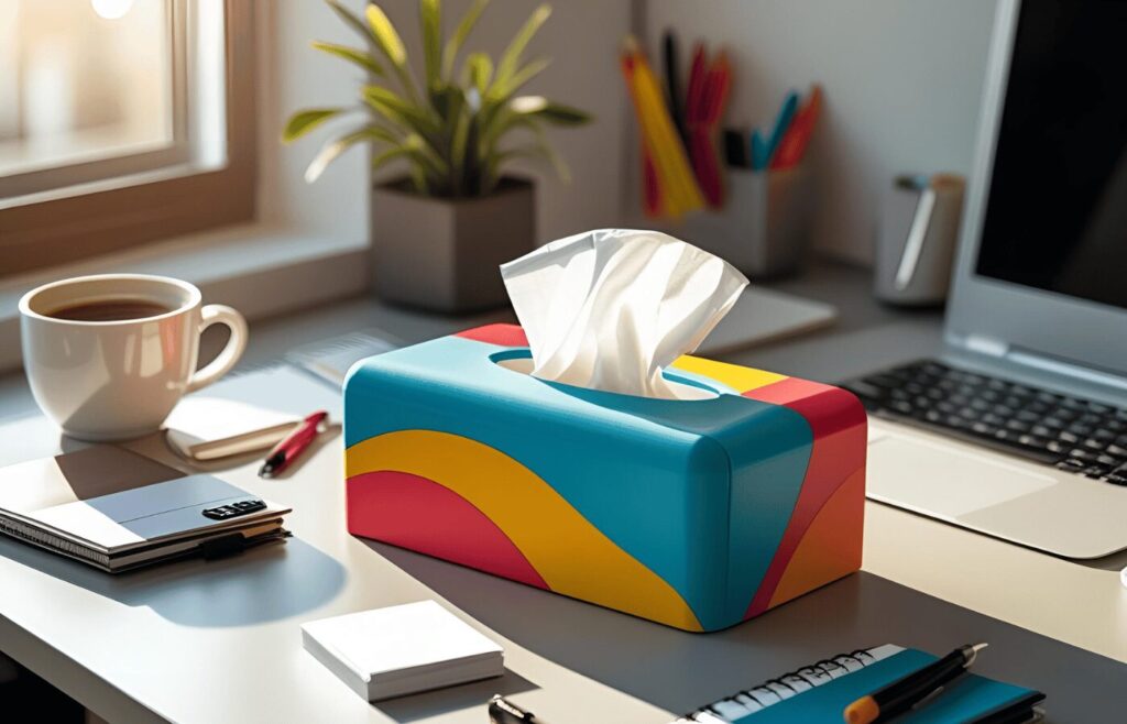 Office Desktop Tissue Box