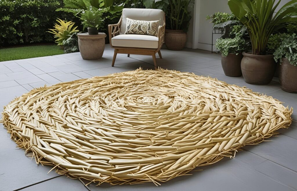 Outdoor Plastic Straw Rug 4x6