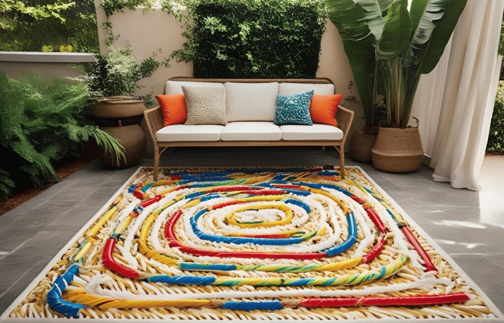 Plastic Straw Outdoor Rug 8x10