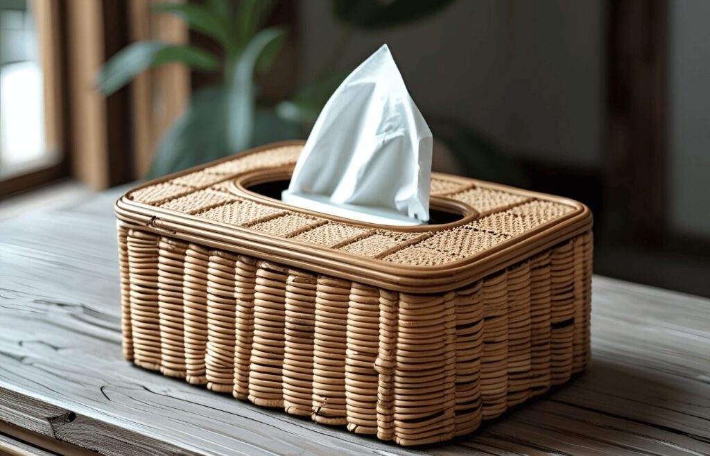 Rattan Woven Tissue Box