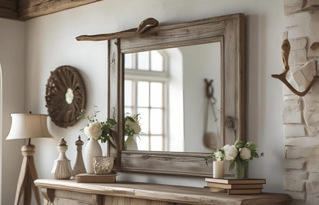 Rustic Finish Mirror Frame