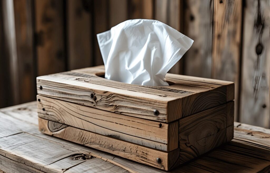 Rustic Reclaimed Wood Tissue Box