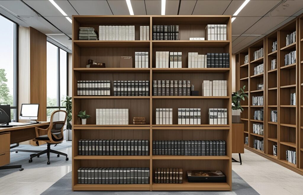Stylish Book Rack Design for Office Use