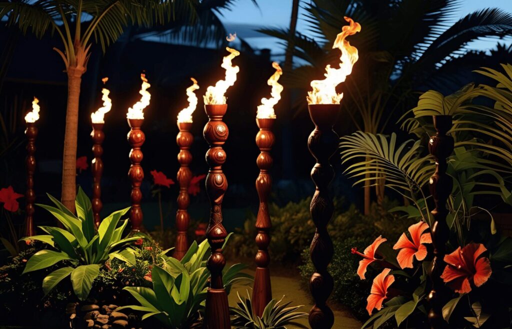 Tiki Torch Garden Lights