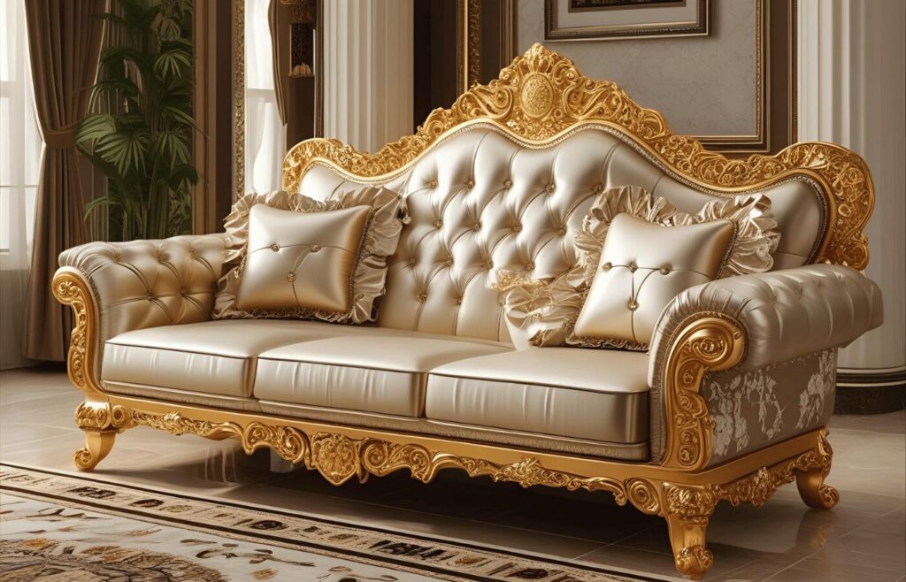 Golden Carving Sofa Set