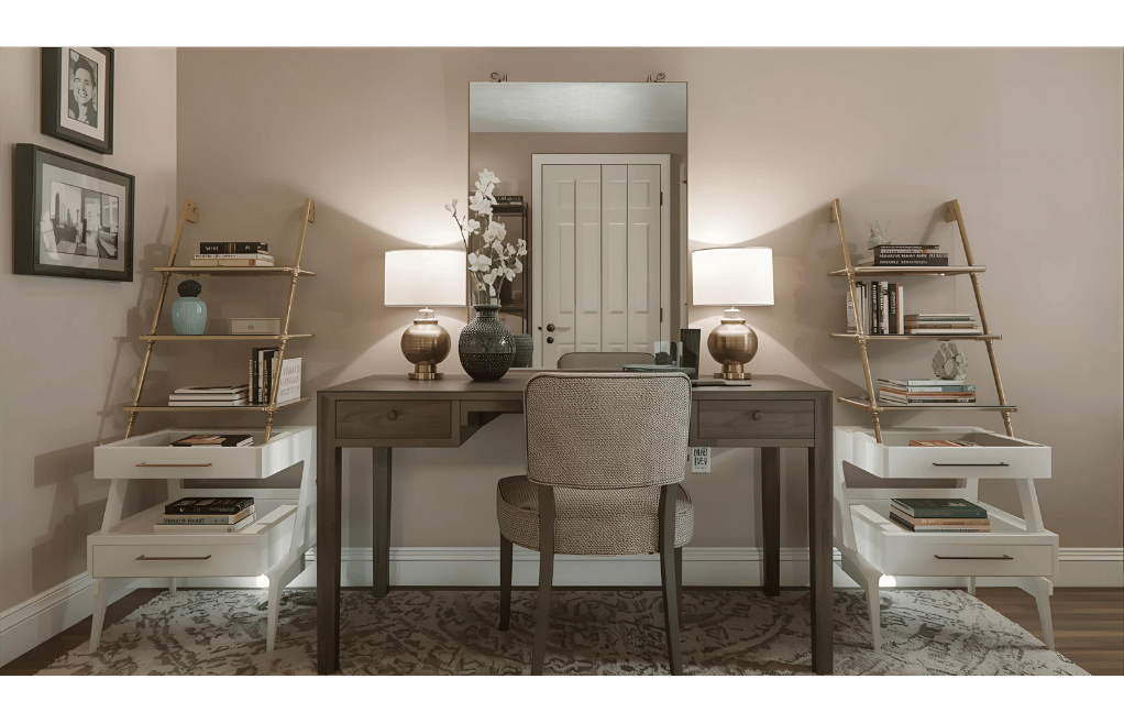 Dressing Table with Study Table Design