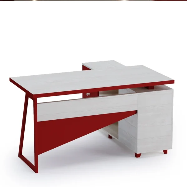 Kinetic Manager Table with Side Rack in a contemporary office setup