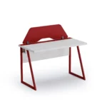 Dual workstation Kinetic Study Table With Wire Duct & Partition for educational or office use