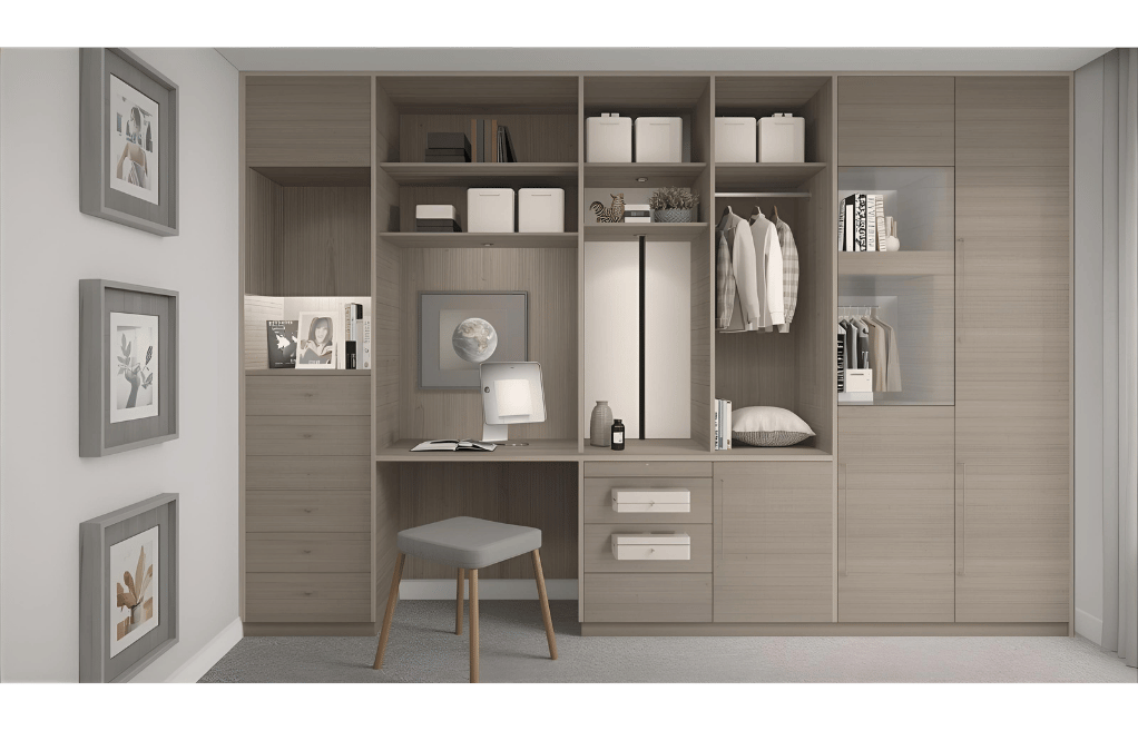 Study Table Design with Drawers and Shelves