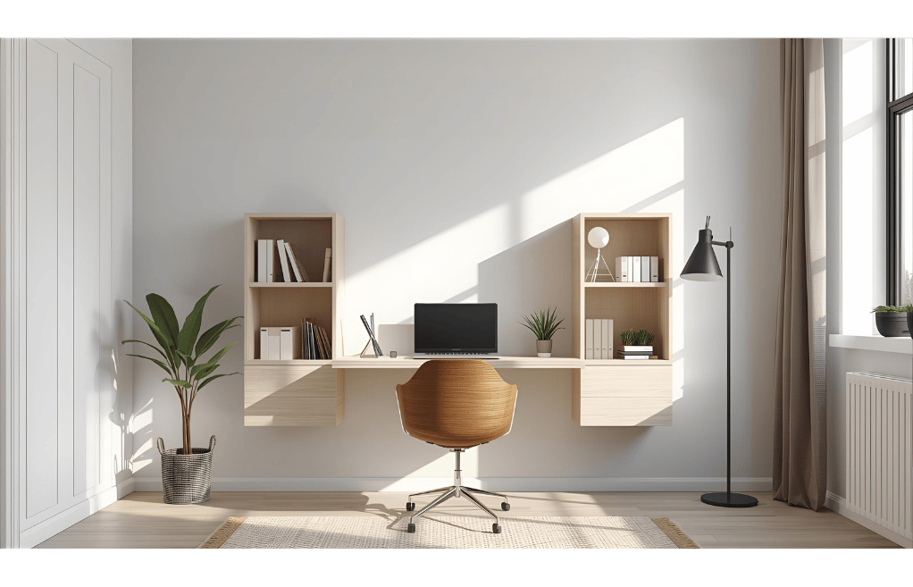 Wall Mounted Study Table Design