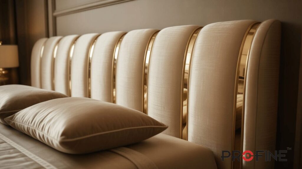 Gold Strip Accent Poshish Bed