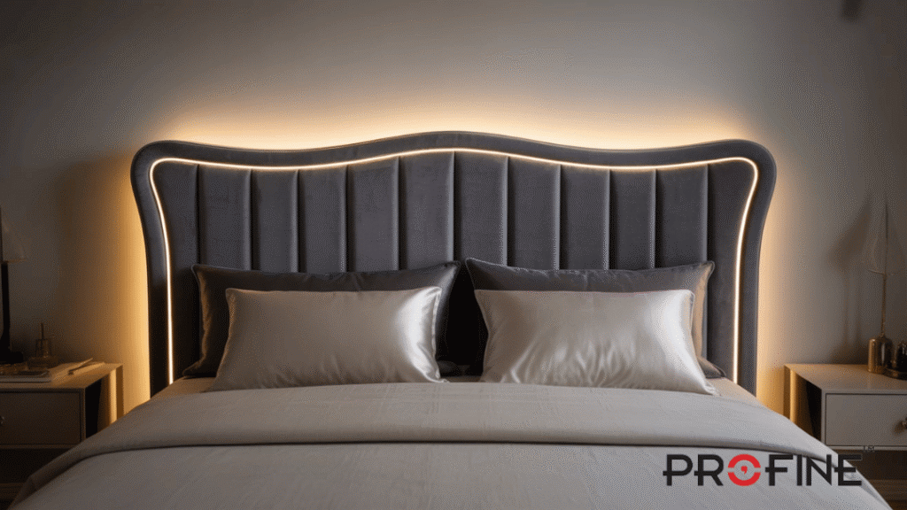 LED Headboard Poshish Bed