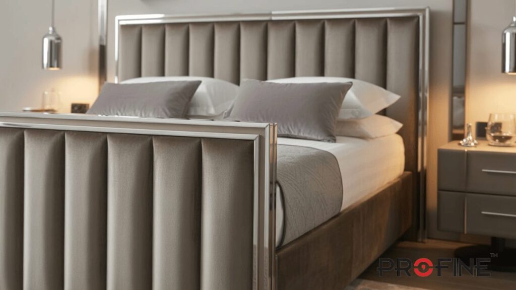 Panel Style Fabric Bed