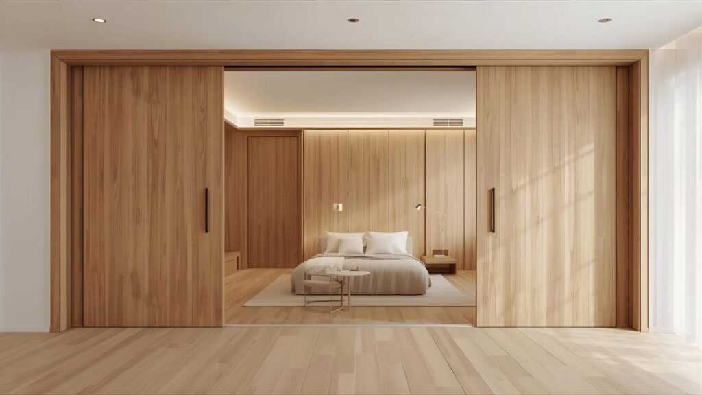 Sliding Wooden Partitions for Flexibility