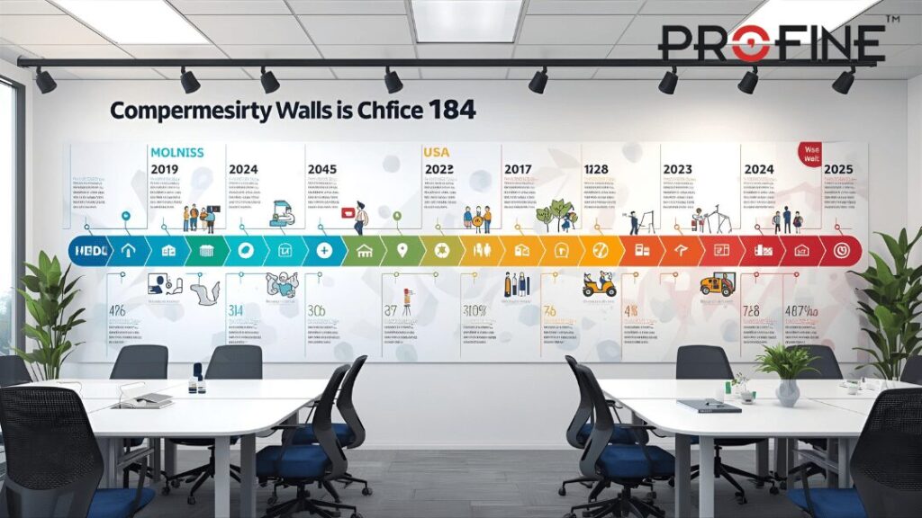 Timeline Company History Walls