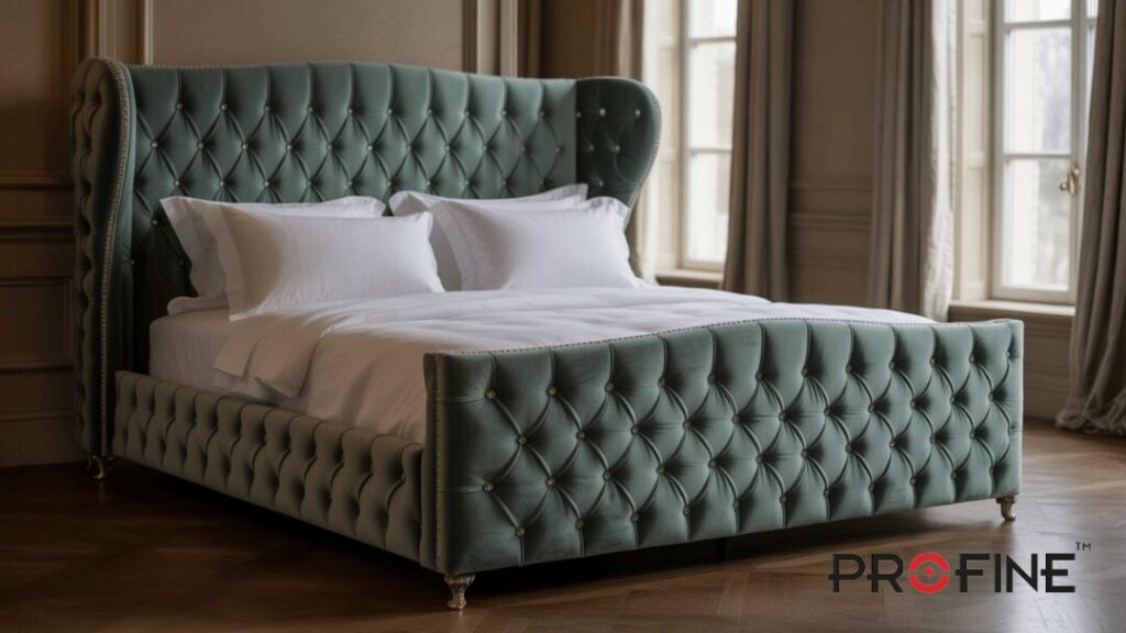 Velvet Tufted Poshish Bed