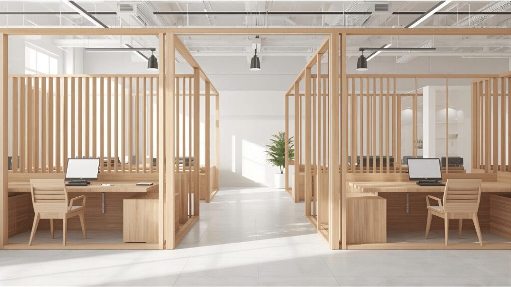 Wooden Office Partitions for Privacy