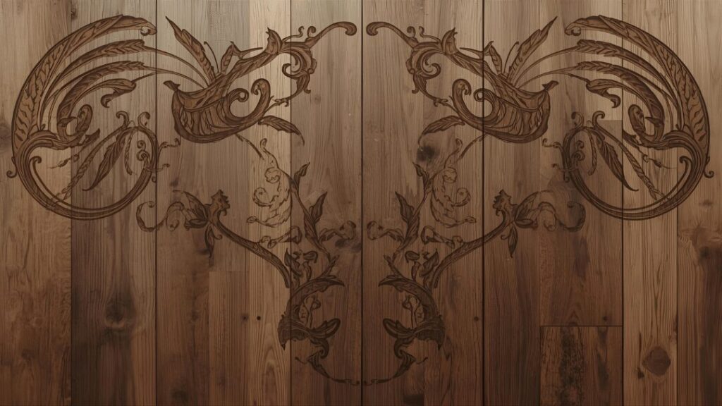Wooden Partitions with Artistic Engravings