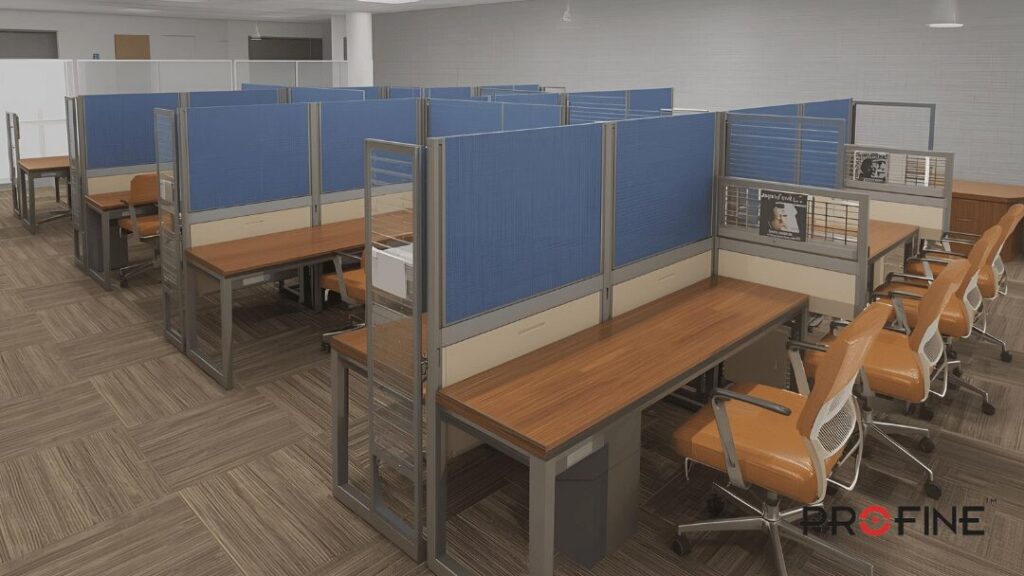Workstations with Privacy Screen