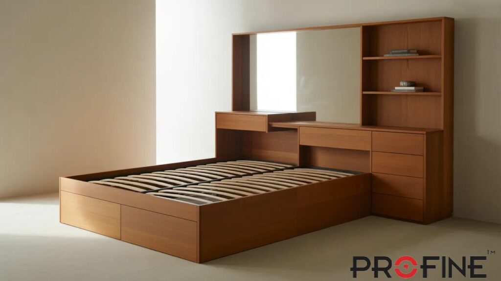 Box Bed with Dressing Unit