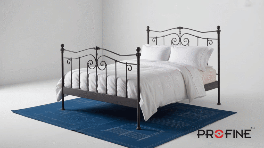 Custom Blueprint Iron Bed