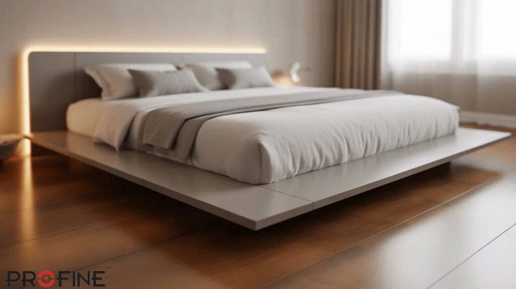 Floor Bed with LED Headboard
