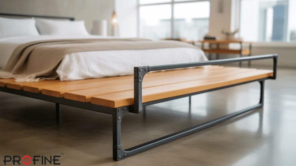 Iron & Wood Mix Floor Bed