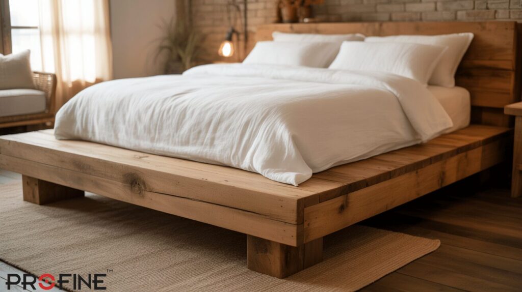 Rustic Wooden Floor Bed