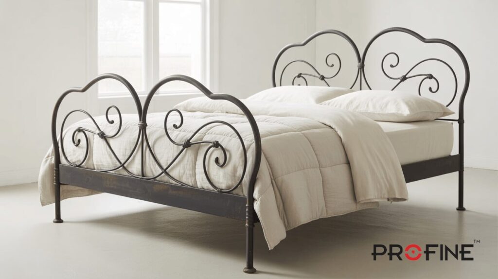 Slim Frame Iron Bed