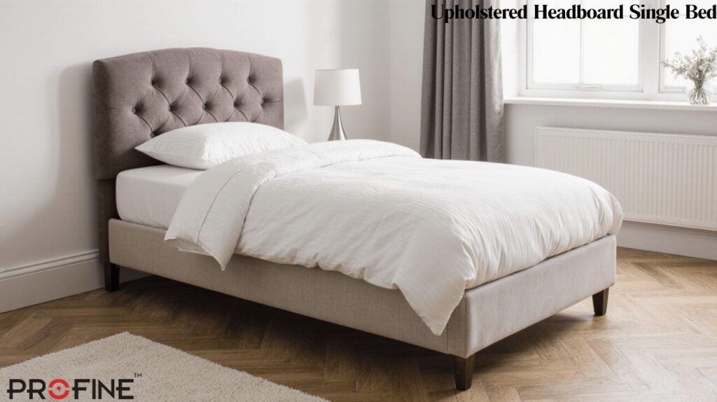 Upholstered Headboard Single Bed