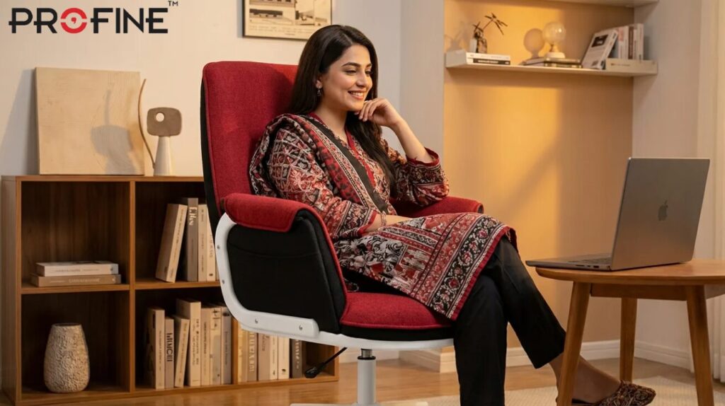 Ergonomic Fabric Upholstered Chair