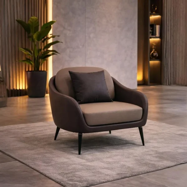 Modern Nobel Single Seater Sofa crafted for durability and comfort