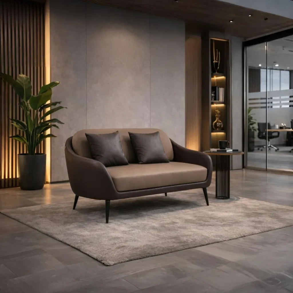 Nobel Double Seater Sofa placed in a minimalist home setting