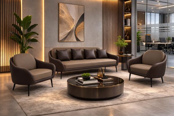 Premium Nobel Three Seater Sofa offering spacious seating for guests